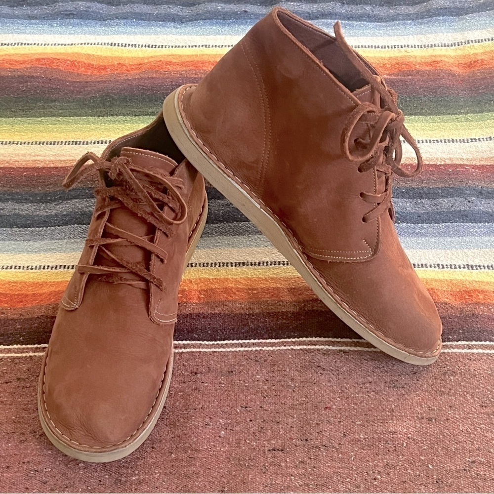 Vintage 70s Wild Soles Suede Lace-Up Chukka Moccasin Booties